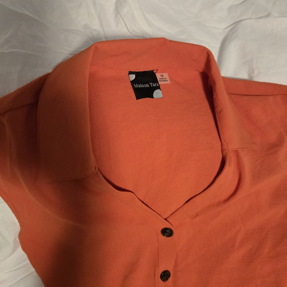 Maison Tara Women's Orange Dress